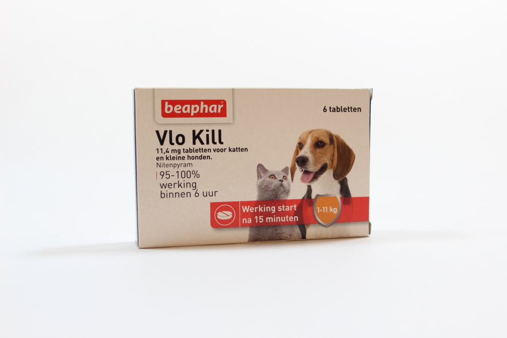 vlo kill+ hond/kat 1 / 11kg (6 tabletten) Beaphar De Groene Luifel vlo kill+ hond/kat 1 / 11kg (6 tabletten) Beaphar De Groene Luifel